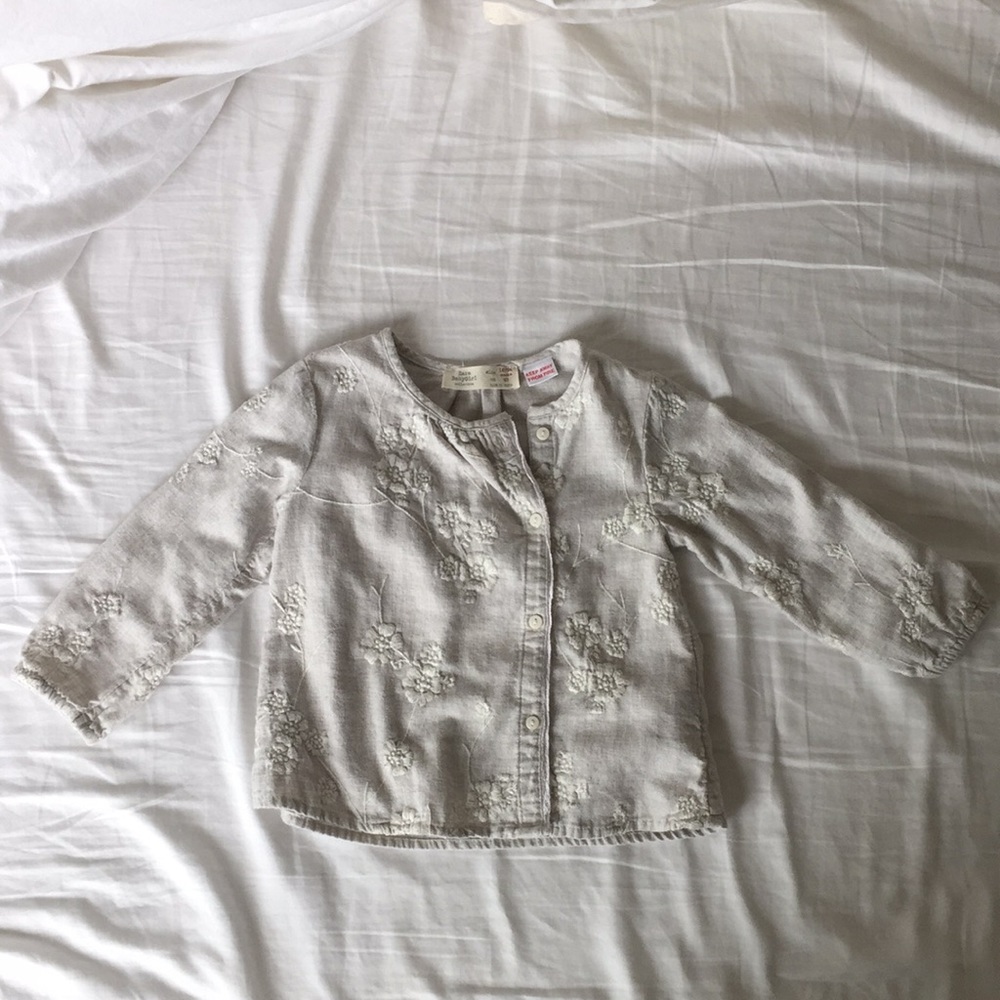 Zara baby girl embroidered top
